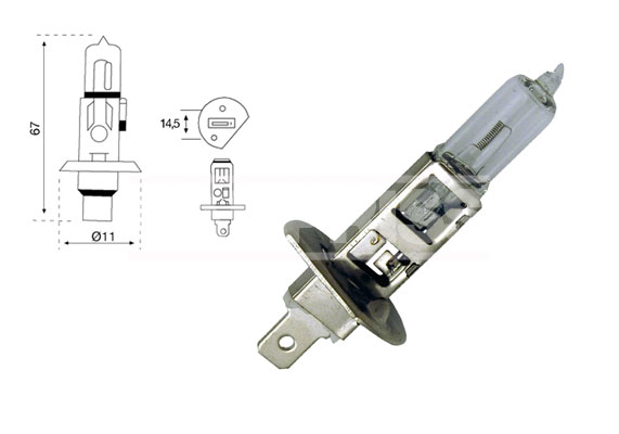 CARPRISS Glühlampe, Nebelscheinwerfer 79780233 H1
