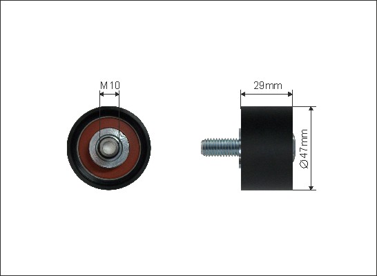 CAFFARO Umlenk-/Führungsrolle, Zahnriemen 15637 für Ford