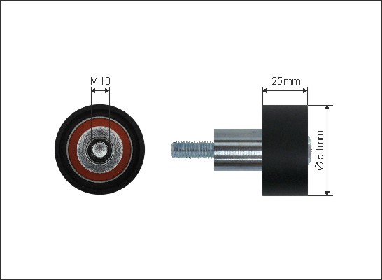 CAFFARO Umlenk-/Führungsrolle, Zahnriemen 500280 für VW