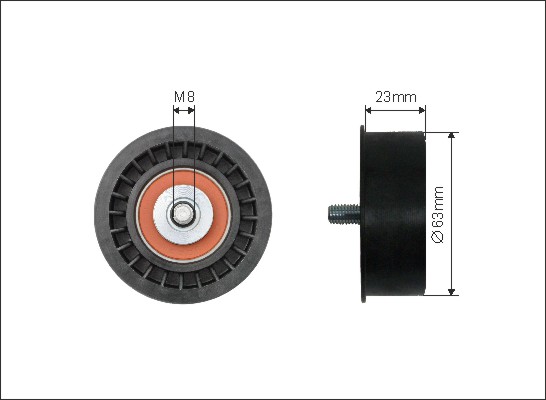 CAFFARO Umlenk-/Führungsrolle, Zahnriemen 1418 für Opel SAAB GM