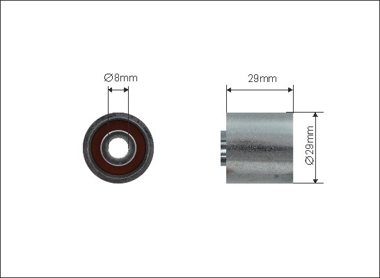 CAFFARO Umlenk-/Führungsrolle, Zahnriemen 500117 für VW Audi