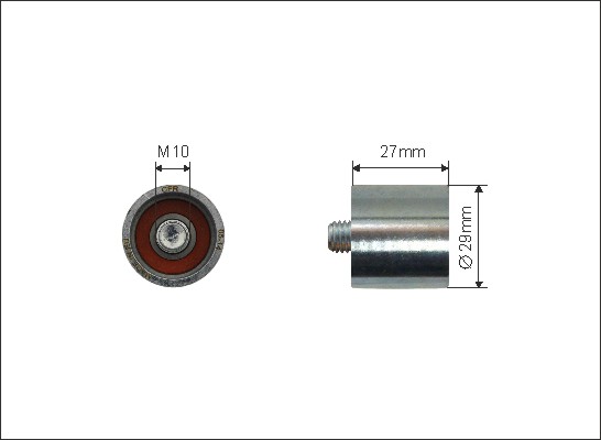 CAFFARO Spannrolle, Zahnriemen 28200 für VW Audi