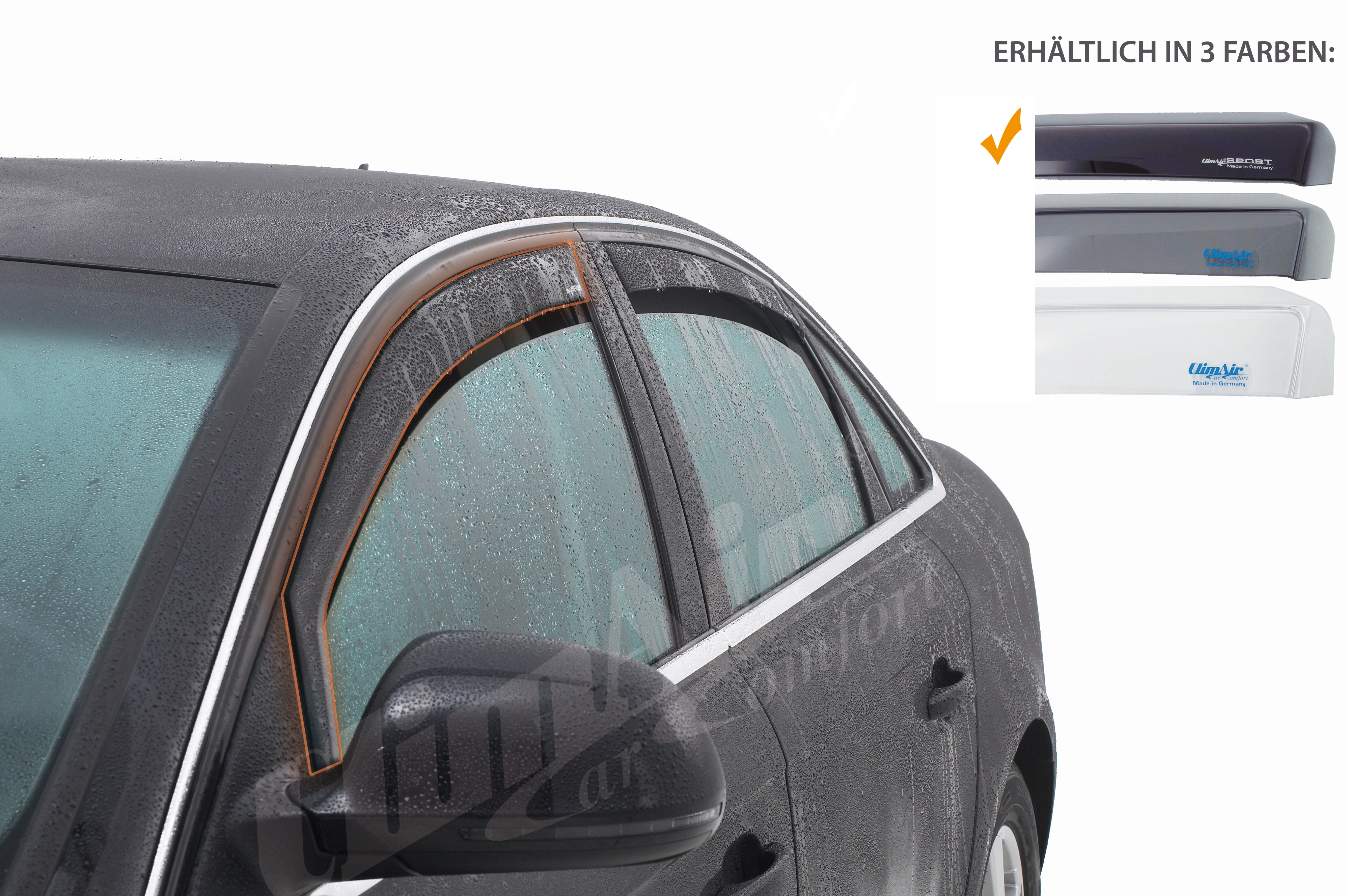 ClimAir Windabweiser Rauchgrau Fensterschacht für OPEL Crossland X / - Bild 1 von 2