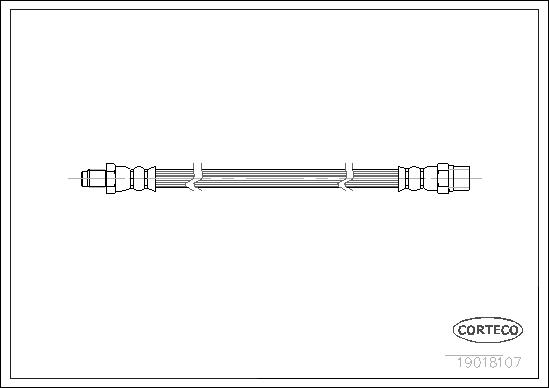 CORTECO Bremsschlauch 19018107 Vorderachse für ALFA ROMEO VW