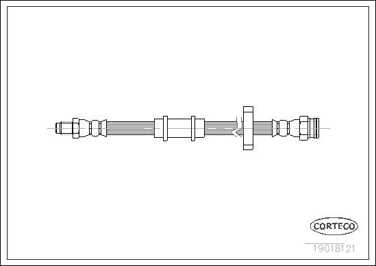 CORTECO Bremsschlauch 19018121 Vorderachse für Fiat SEAT