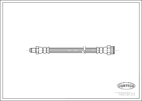 CORTECO Bremsschlauch 19018133 Hinterachse für LANCIA ALFA ROMEO