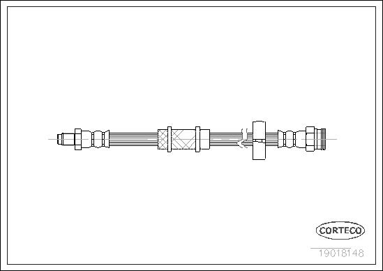 CORTECO Bremsschlauch 19018148 Vorderachse für Fiat