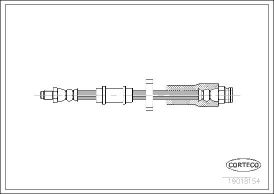 CORTECO Bremsschlauch 19018154 Vorderachse für Peugeot Fiat