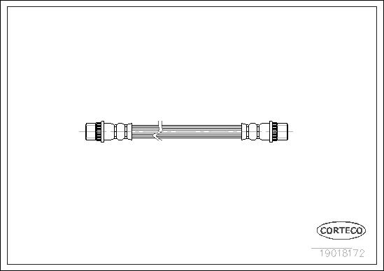 CORTECO Bremsschlauch 19018172 Hinterachse für RENAULT