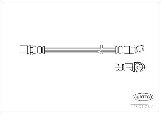 CORTECO Bremsschlauch 19018197 Vorderachse für Fiat
