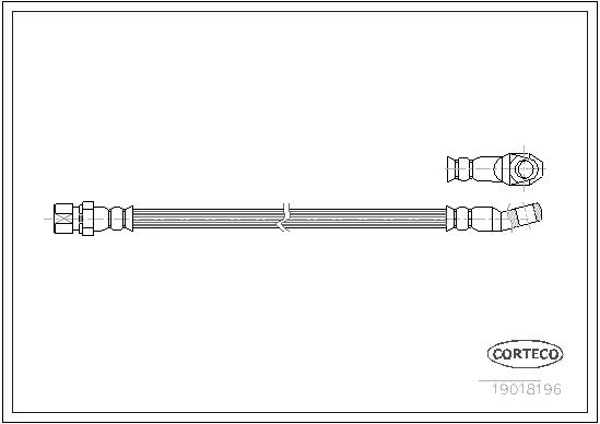 CORTECO Bremsschlauch 19018196 Vorderachse für Fiat