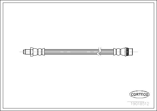 CORTECO Bremsschlauch 19018512 Hinterachse für RENAULT