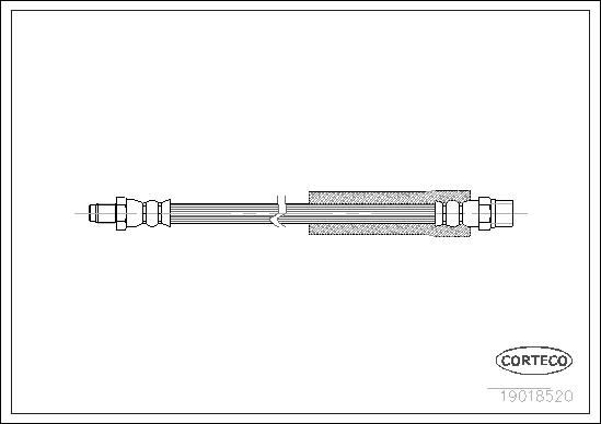 CORTECO Bremsschlauch 19018520 Hinterachse für Audi