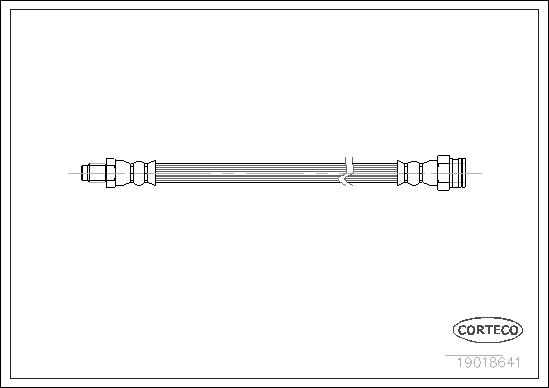 CORTECO Bremsschlauch 19018641 Vorderachse für Skoda