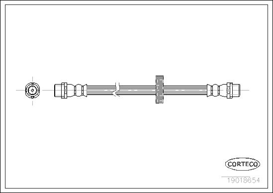 CORTECO Bremsschlauch 19018654 Vorderachse für VW