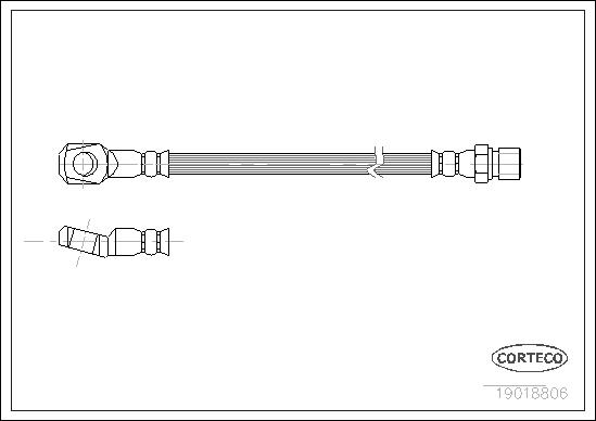 CORTECO Bremsschlauch 19018806 Vorderachse für Mercedes