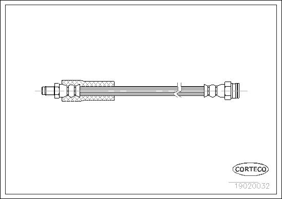 CORTECO Bremsschlauch 19020032 Vorderachse für RENAULT