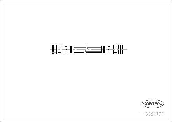 CORTECO Bremsschlauch 19020130 Hinterachse für LANCIA Skoda