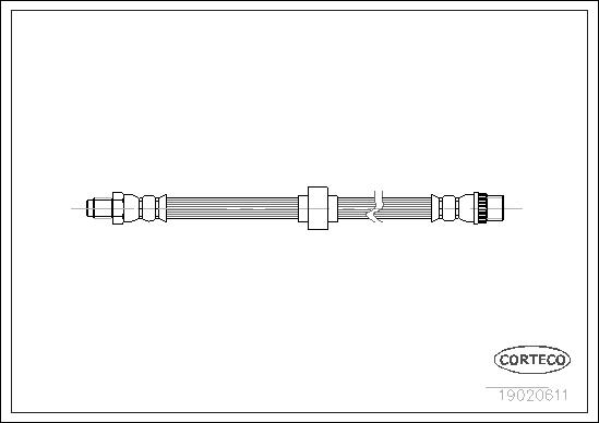 CORTECO Bremsschlauch 19020611 Vorderachse für RENAULT
