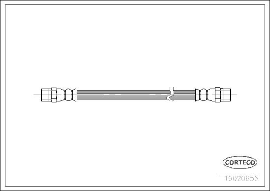 CORTECO Bremsschlauch 19020655 Hinterachse für VW