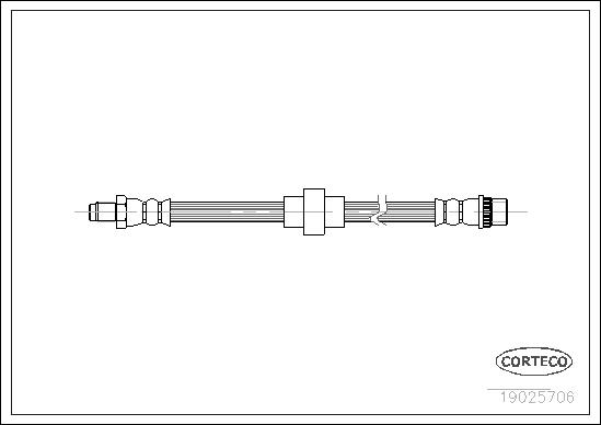 CORTECO Bremsschlauch 19025706 Vorderachse für RENAULT