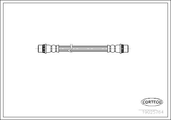 CORTECO Bremsschlauch 19025764 Hinterachse für Peugeot
