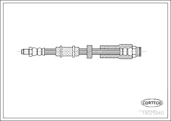 Corteco Bremsschlauch 19025840 Vorderachse Für Peugeot Fiat