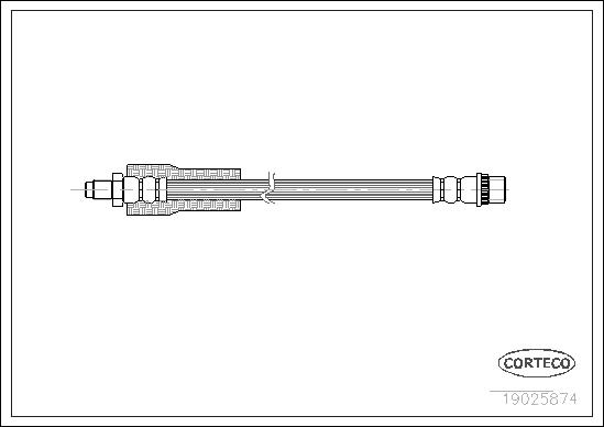 CORTECO Bremsschlauch 19025874 Vorderachse für RENAULT