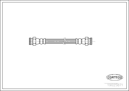 CORTECO Bremsschlauch 19025871 Hinterachse für Peugeot