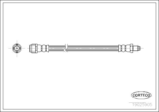 CORTECO Bremsschlauch 19025905 Vorderachse für Mercedes