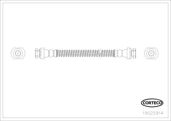 CORTECO Bremsschlauch 19025914 Hinterachse für MITSUBISHI