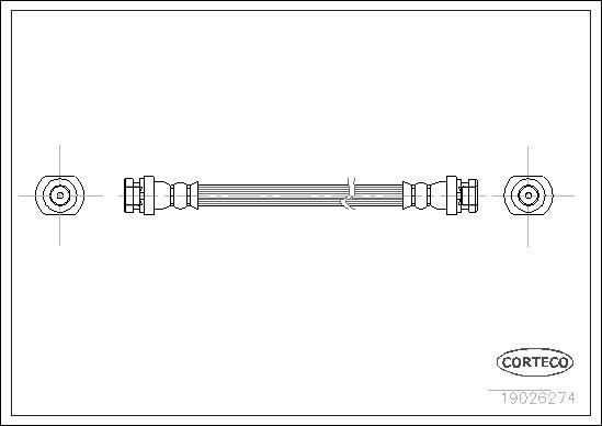 CORTECO Bremsschlauch 19026274 Hinterachse für MITSUBISHI