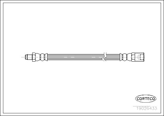 CORTECO Bremsschlauch 19026433 Vorderachse für Iveco