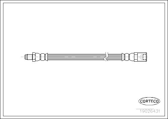 CORTECO Bremsschlauch 19026431 Hinterachse für Iveco
