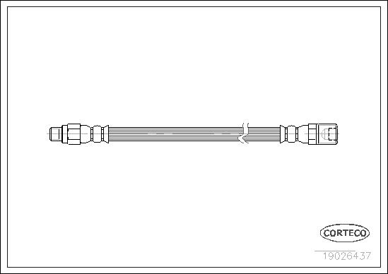 CORTECO Bremsschlauch 19026437 Hinterachse für Iveco