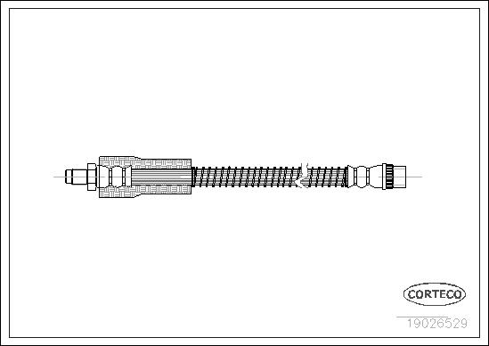 CORTECO Bremsschlauch 19026529 Vorderachse für RENAULT