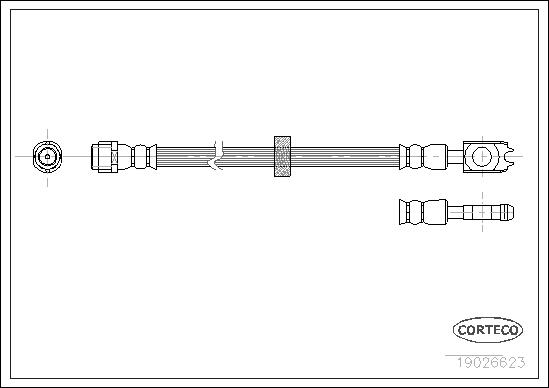 CORTECO Bremsschlauch 19026623 Vorderachse für VW