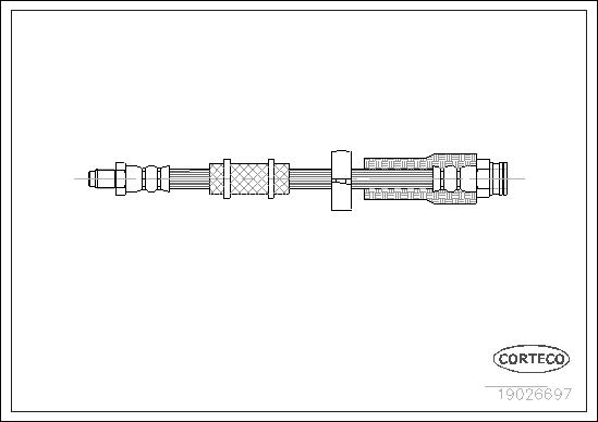 Corteco Bremsschlauch 19026697 Vorderachse Für Peugeot Fiat