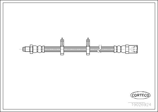 CORTECO Bremsschlauch 19026924 Vorderachse für Iveco