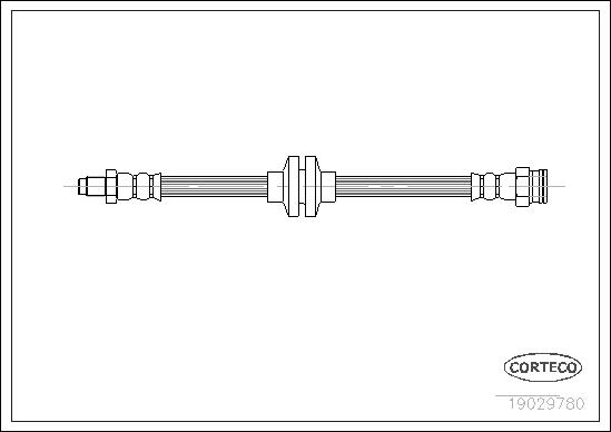 CORTECO Bremsschlauch 19029780 Hinterachse für ALFA ROMEO