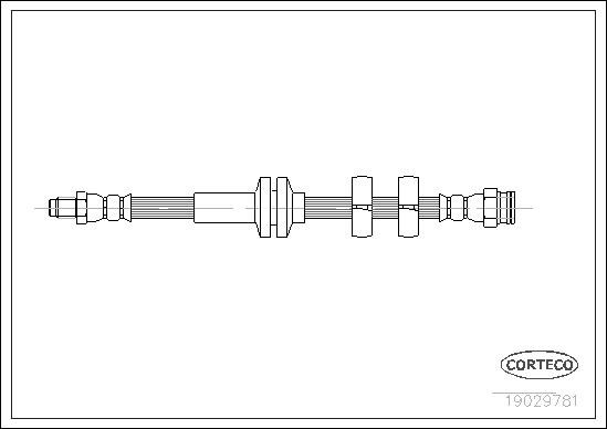 CORTECO Bremsschlauch 19029781 Vorderachse für ALFA ROMEO