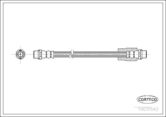 CORTECO Bremsschlauch 19031642 Vorderachse für Audi (FAW)