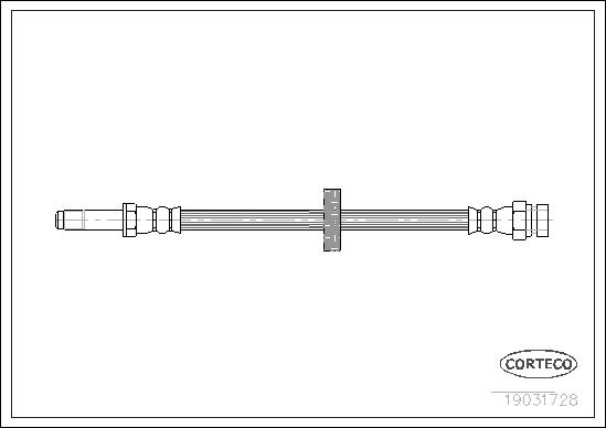 CORTECO Bremsschlauch 19031728 Vorderachse für Skoda VW