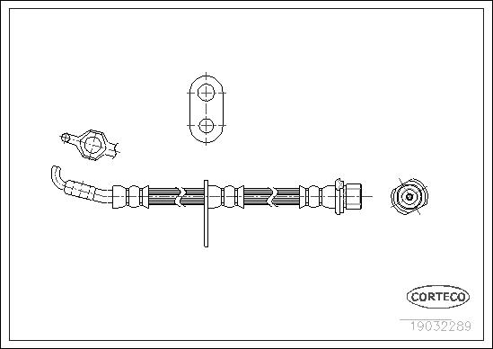 CORTECO Bremsschlauch 19032289 Vorderachse links für TOYOTA