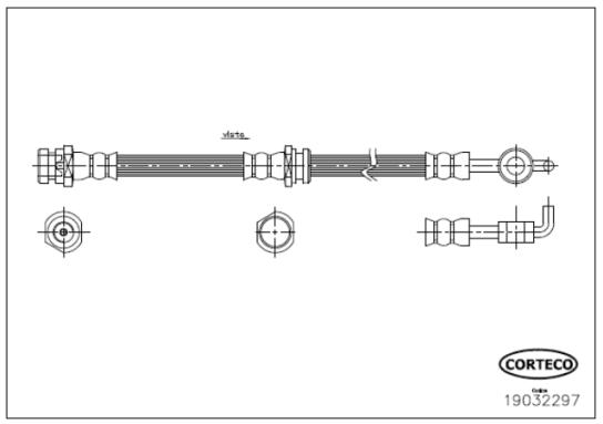 CORTECO Bremsschlauch 19032297 Vorderachse für MAZDA