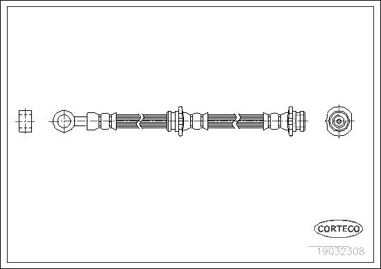 CORTECO Bremsschlauch 19032308 Hinterachse für NISSAN