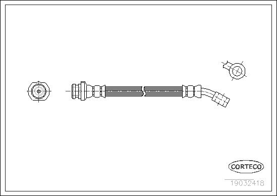 Corteco Bremsschlauch 19032418 Hinterachse Für Nissan