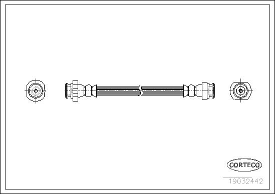 CORTECO Bremsschlauch 19032442 Hinterachse für NISSAN