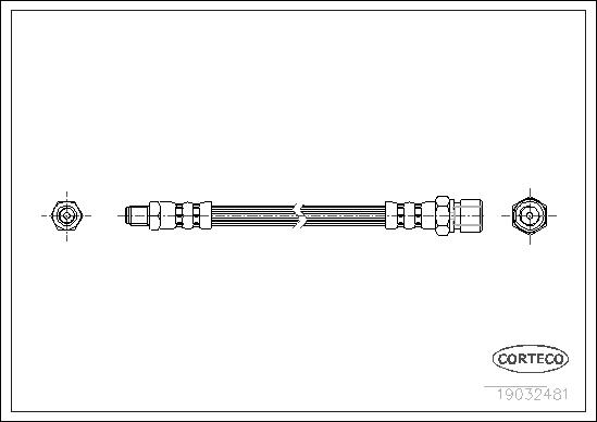 CORTECO Bremsschlauch 19032481 Hinterachse für Mercedes