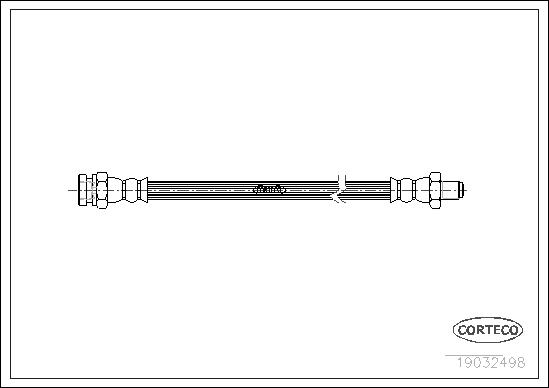 CORTECO Bremsschlauch 19032498 Hinterachse für NISSAN